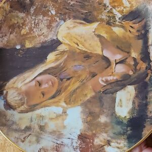 70s #2 Sand in her Shoe  PRECIOUS MOMENTS. Collectible fine China By Viletta